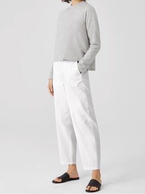 Eileen Fisher White twill casual pants, size 18